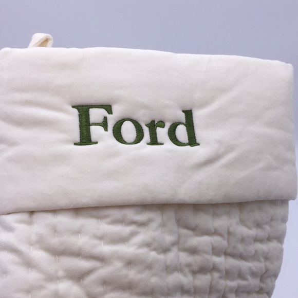 Pottery Barn Velvet Christmas Stocking “Ford” - Picture 2 of 11